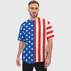 Футболка оверсайз мужская American Patriot, цвет: 3D-принт — фото 2