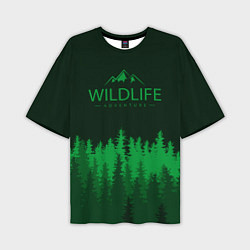 Мужская футболка оверсайз Wildlife Adventure