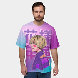 Футболка оверсайз мужская Taehyung BTS, цвет: 3D-принт — фото 2