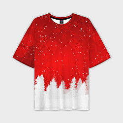 Мужская футболка оверсайз Christmas pattern