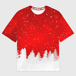 Мужская футболка оверсайз Christmas pattern
