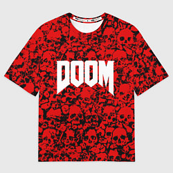 Футболка оверсайз мужская DOOM: Blooded Skuls, цвет: 3D-принт