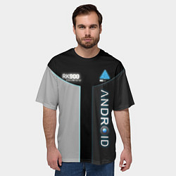 Футболка оверсайз мужская Detroit: Android RK900, цвет: 3D-принт — фото 2