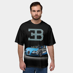 Футболка оверсайз мужская Bugatti - motorsport extreme, цвет: 3D-принт — фото 2