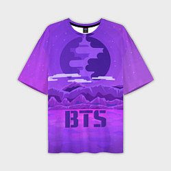 Мужская футболка оверсайз BTS: Violet Mountains