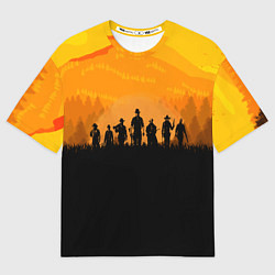 Мужская футболка оверсайз Red Dead Redemption: Orange Sun