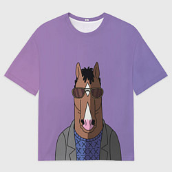 Мужская футболка оверсайз Конь БоДжек