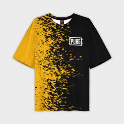 Мужская футболка оверсайз PUBG: Yellow vs Black