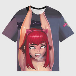 Футболка оверсайз мужская Ahegao, цвет: 3D-принт