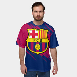 Футболка оверсайз мужская Барселона, цвет: 3D-принт — фото 2