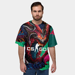 Футболка оверсайз мужская CS GO hyper beast skin, цвет: 3D-принт — фото 2