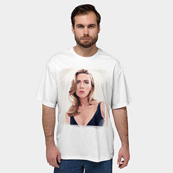 Футболка оверсайз мужская Скарлетт Йоханссон, цвет: 3D-принт — фото 2