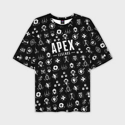 Мужская футболка оверсайз Apex Legends: Black Pattern