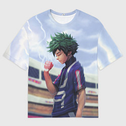 Футболка оверсайз мужская My Hero Academia сжимает кулак, цвет: 3D-принт
