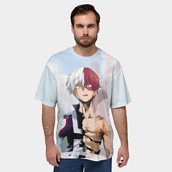 Футболка оверсайз мужская Огонь, цвет: 3D-принт — фото 2