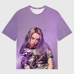 Футболка оверсайз мужская Billie Eilish: Violet Fashion, цвет: 3D-принт