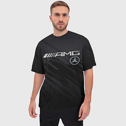 Футболка оверсайз мужская Mercedes AMG, цвет: 3D-принт — фото 2