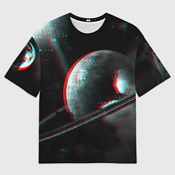 Футболка оверсайз мужская Cosmos Glitch, цвет: 3D-принт