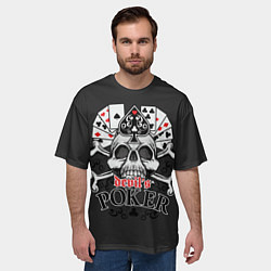Футболка оверсайз мужская Poker devils, цвет: 3D-принт — фото 2