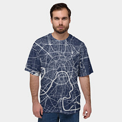 Футболка оверсайз мужская Карта Москвы, цвет: 3D-принт — фото 2