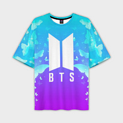 Мужская футболка оверсайз BTS: Violet Butterflies