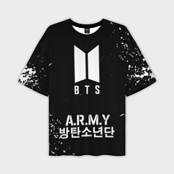 Футболка оверсайз мужская BTS ARMY, цвет: 3D-принт