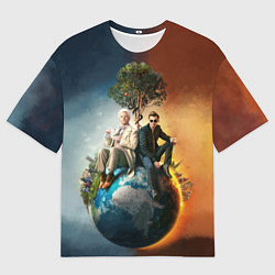 Мужская футболка оверсайз Good Omens