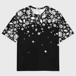Мужская футболка оверсайз Бриллиантовый дождь