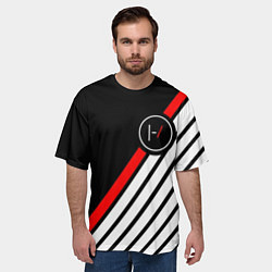 Футболка оверсайз мужская 21 Pilots: Black Logo, цвет: 3D-принт — фото 2