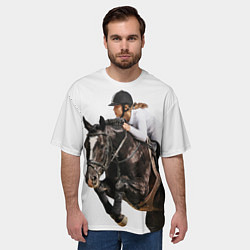 Футболка оверсайз мужская Наездница, цвет: 3D-принт — фото 2