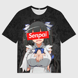 Футболка оверсайз мужская Senpai Boobs, цвет: 3D-принт