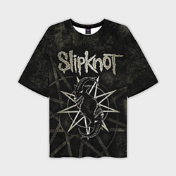 Футболка оверсайз мужская Slipknot goat, цвет: 3D-принт