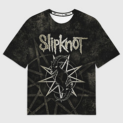 Футболка оверсайз мужская Slipknot goat, цвет: 3D-принт