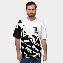 Футболка оверсайз мужская L letter bird, цвет: 3D-принт — фото 2