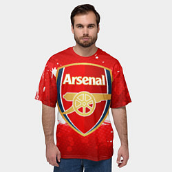 Футболка оверсайз мужская Arsenal, цвет: 3D-принт — фото 2