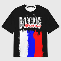 Футболка оверсайз мужская Boxing from Russia, цвет: 3D-принт