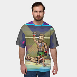 Футболка оверсайз мужская Конор Макгрегор победил Хабиба, цвет: 3D-принт — фото 2