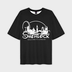 Мужская футболка оверсайз Sherlock