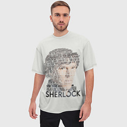 Футболка оверсайз мужская Sherlock, цвет: 3D-принт — фото 2