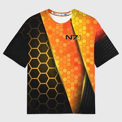 Мужская футболка оверсайз Mass Effect N7