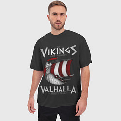 Футболка оверсайз мужская Vikings Valhalla, цвет: 3D-принт — фото 2