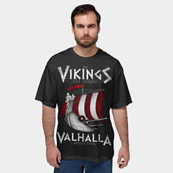 Футболка оверсайз мужская Vikings Valhalla, цвет: 3D-принт — фото 2
