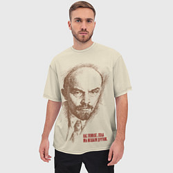 Футболка оверсайз мужская Ленин, цвет: 3D-принт — фото 2