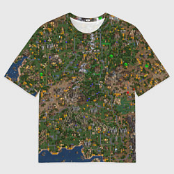 Мужская футболка оверсайз Карта в Heroes 3