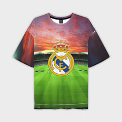 Футболка оверсайз мужская FC Real Madrid, цвет: 3D-принт