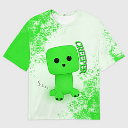 Футболка оверсайз мужская MINECRAFT CREEPER, цвет: 3D-принт