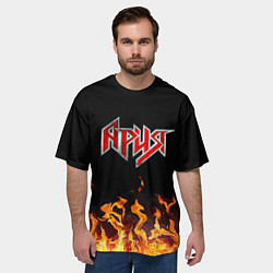 Футболка оверсайз мужская Ария, цвет: 3D-принт — фото 2