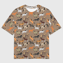 Мужская футболка оверсайз Кони-лошади