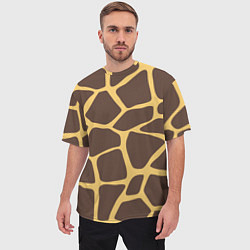 Футболка оверсайз мужская Окрас жирафа, цвет: 3D-принт — фото 2