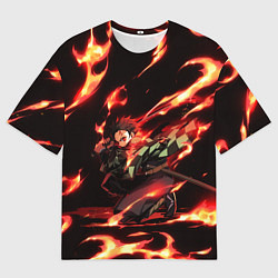 Мужская футболка оверсайз KIMETSU NO YAIBA